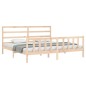 vidaXL Estructura de cama con cabecero madera maciza 200x200 cm vidaXL Estructura de cama con cabecero madera maciza 200x200 cm