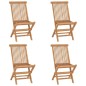 vidaXL Set de comedor de jardín plegable 5 pzas madera maciza de teca vidaXL Set de comedor de jardín plegable 5 pzas madera maciza de teca