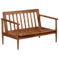 vidaXL Set de sofás 3 pzas cuero auténtico madera maciza acacia marrón vidaXL Set de sofás 3 pzas cuero auténtico madera maciza acacia marrón