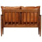 vidaXL Set de sofás 3 pzas cuero auténtico madera maciza acacia marrón vidaXL Set de sofás 3 pzas cuero auténtico madera maciza acacia marrón