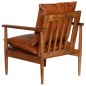 vidaXL Set de sofás 3 pzas cuero auténtico madera maciza acacia marrón vidaXL Set de sofás 3 pzas cuero auténtico madera maciza acacia marrón