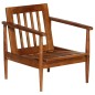 vidaXL Set sofás 2 pzas marrón cuero auténtico y madera de acacia vidaXL Set sofás 2 pzas marrón cuero auténtico y madera de acacia