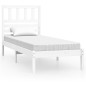 vidaXL Estructura cama individual madera maciza pino blanco 90x190 cm vidaXL Estructura cama individual madera maciza pino blanco 90x190 cm