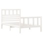 vidaXL Estructura de cama individual de madera maciza blanco 90x190 cm vidaXL Estructura de cama individual de madera maciza blanco 90x190 cm