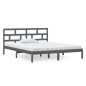 vidaXL Estructura cama doble pequeña madera maciza gris 120x190 cm vidaXL Estructura cama doble pequeña madera maciza gris 120x190 cm