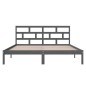 vidaXL Estructura cama doble pequeña madera maciza gris 120x190 cm vidaXL Estructura cama doble pequeña madera maciza gris 120x190 cm