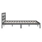 vidaXL Estructura cama doble pequeña madera maciza gris 120x190 cm vidaXL Estructura cama doble pequeña madera maciza gris 120x190 cm