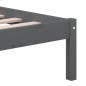 vidaXL Estructura cama doble pequeña madera maciza gris 120x190 cm vidaXL Estructura cama doble pequeña madera maciza gris 120x190 cm