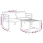 vidaXL Set muebles de jardín 3 pzas y cojines aluminio gris antracita vidaXL Set muebles de jardín 3 pzas y cojines aluminio gris antracita