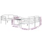 vidaXL Set muebles de jardín 5 pzas y cojines aluminio gris antracita vidaXL Set muebles de jardín 5 pzas y cojines aluminio gris antracita