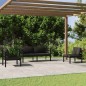 vidaXL Set muebles de jardín 4 pzas y cojines aluminio gris antracita vidaXL Set muebles de jardín 4 pzas y cojines aluminio gris antracita