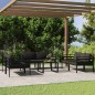 vidaXL Set muebles de jardín 7 pzas y cojines aluminio gris antracita vidaXL Set muebles de jardín 7 pzas y cojines aluminio gris antracita
