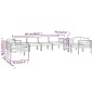 vidaXL Set muebles de jardín 8 pzas y cojines aluminio gris antracita vidaXL Set muebles de jardín 8 pzas y cojines aluminio gris antracita