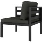 vidaXL Set muebles de jardín 8 pzas y cojines aluminio gris antracita vidaXL Set muebles de jardín 8 pzas y cojines aluminio gris antracita