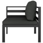 vidaXL Set muebles de jardín 10 pzas y cojines aluminio gris antracita vidaXL Set muebles de jardín 10 pzas y cojines aluminio gris antracita
