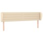 vidaXL Cabecero de tela color crema 203x23x78/88 cm vidaXL Cabecero de tela color crema 203x23x78/88 cm