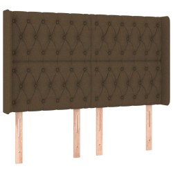 vidaXL Cabecero con orejas de tela gris claro 147x16x118/128 cm