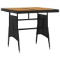 vidaXL Juego de comedor de jardín 5 piezas ratán sintético negro
