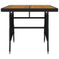 vidaXL Juego de comedor de jardín 5 piezas ratán sintético negro