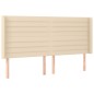 vidaXL Cabecero con LED de tela color crema 203x16x118/128 cm vidaXL Cabecero con LED de tela color crema 203x16x118/128 cm