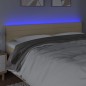 vidaXL Cabecero con LED de tela color crema 200x5x78/88 cm vidaXL Cabecero con LED de tela color crema 200x5x78/88 cm