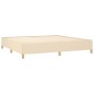 vidaXL Cama box spring con colchón tela color crema 200x200 cm vidaXL Cama box spring con colchón tela color crema 200x200 cm