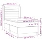 vidaXL Cama box spring con colchón tela color crema 100x200 cm vidaXL Cama box spring con colchón tela color crema 100x200 cm