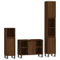 vidaXL Set de muebles baño 3 pzas madera contrachapada roble marrón vidaXL Set de muebles baño 3 pzas madera contrachapada roble marrón