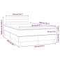 vidaXL Cama box spring con colchón terciopelo rosa 120x200 cm vidaXL Cama box spring con colchón terciopelo rosa 120x200 cm