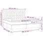 vidaXL Cama box spring con colchón terciopelo verde oscuro 200x200 cm