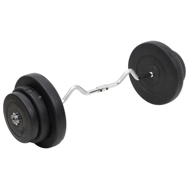 vidaXL Mancuerna curl con discos 60 kg vidaXL Mancuerna curl con discos 60 kg