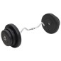 vidaXL Mancuerna curl con discos 60 kg vidaXL Mancuerna curl con discos 60 kg