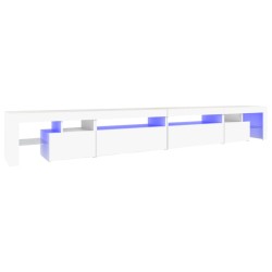vidaXL Mueble de TV con luces LED blanco 290x36,5x40 cm