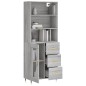 vidaXL Aparador alto madera contrachapada gris sonoma 69,5x34x180 cm vidaXL Aparador alto madera contrachapada gris sonoma 69,5x34x180 cm