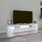 vidaXL Mueble de TV con luces LED blanco brillante 200x36,5x40 cm vidaXL Mueble de TV con luces LED blanco brillante 200x36,5x40 cm
