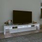 vidaXL Mueble de TV con luces LED blanco brillante 230x36,5x40 cm vidaXL Mueble de TV con luces LED blanco brillante 230x36,5x40 cm