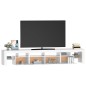 vidaXL Mueble de TV con luces LED blanco brillante 230x36,5x40 cm vidaXL Mueble de TV con luces LED blanco brillante 230x36,5x40 cm