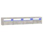 vidaXL Mueble de TV con luces LED gris hormigón 240x35x40 cm vidaXL Mueble de TV con luces LED gris hormigón 240x35x40 cm