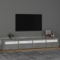 vidaXL Mueble de TV con luces LED gris hormigón 240x35x40 cm vidaXL Mueble de TV con luces LED gris hormigón 240x35x40 cm