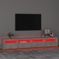 vidaXL Mueble de TV con luces LED gris hormigón 240x35x40 cm vidaXL Mueble de TV con luces LED gris hormigón 240x35x40 cm