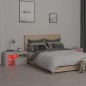 vidaXL Mesitas de noche con luces LED 2 uds gris hormigón 70x36,5x40cm vidaXL Mesitas de noche con luces LED 2 uds gris hormigón 70x36,5x40cm