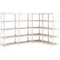 vidaXL Estantería 5 niveles 4 uds acero madera contrachapada plateado vidaXL Estantería 5 niveles 4 uds acero madera contrachapada plateado