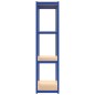 vidaXL Estanterías 4 niveles 2 uds acero y madera contrachapada azul vidaXL Estanterías 4 niveles 2 uds acero y madera contrachapada azul