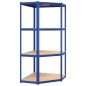 vidaXL Estanterías 4 niveles 2 uds acero y madera contrachapada azul vidaXL Estanterías 4 niveles 2 uds acero y madera contrachapada azul