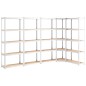 vidaXL Estantería 5 niveles 5 uds acero madera contrachapada plateado vidaXL Estantería 5 niveles 5 uds acero madera contrachapada plateado