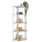 vidaXL Estantería 5 niveles 5 uds acero madera contrachapada plateado vidaXL Estantería 5 niveles 5 uds acero madera contrachapada plateado