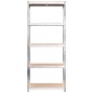 vidaXL Estantería 5 niveles 5 uds acero madera contrachapada plateado vidaXL Estantería 5 niveles 5 uds acero madera contrachapada plateado