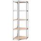 vidaXL Estantería 5 niveles 5 uds acero madera contrachapada plateado vidaXL Estantería 5 niveles 5 uds acero madera contrachapada plateado