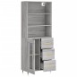 vidaXL Aparador alto madera contrachapada gris sonoma 69,5x34x180 cm vidaXL Aparador alto madera contrachapada gris sonoma 69,5x34x180 cm