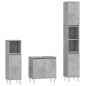 vidaXL Set muebles de baño 2 piezas madera contrachapada gris hormigón